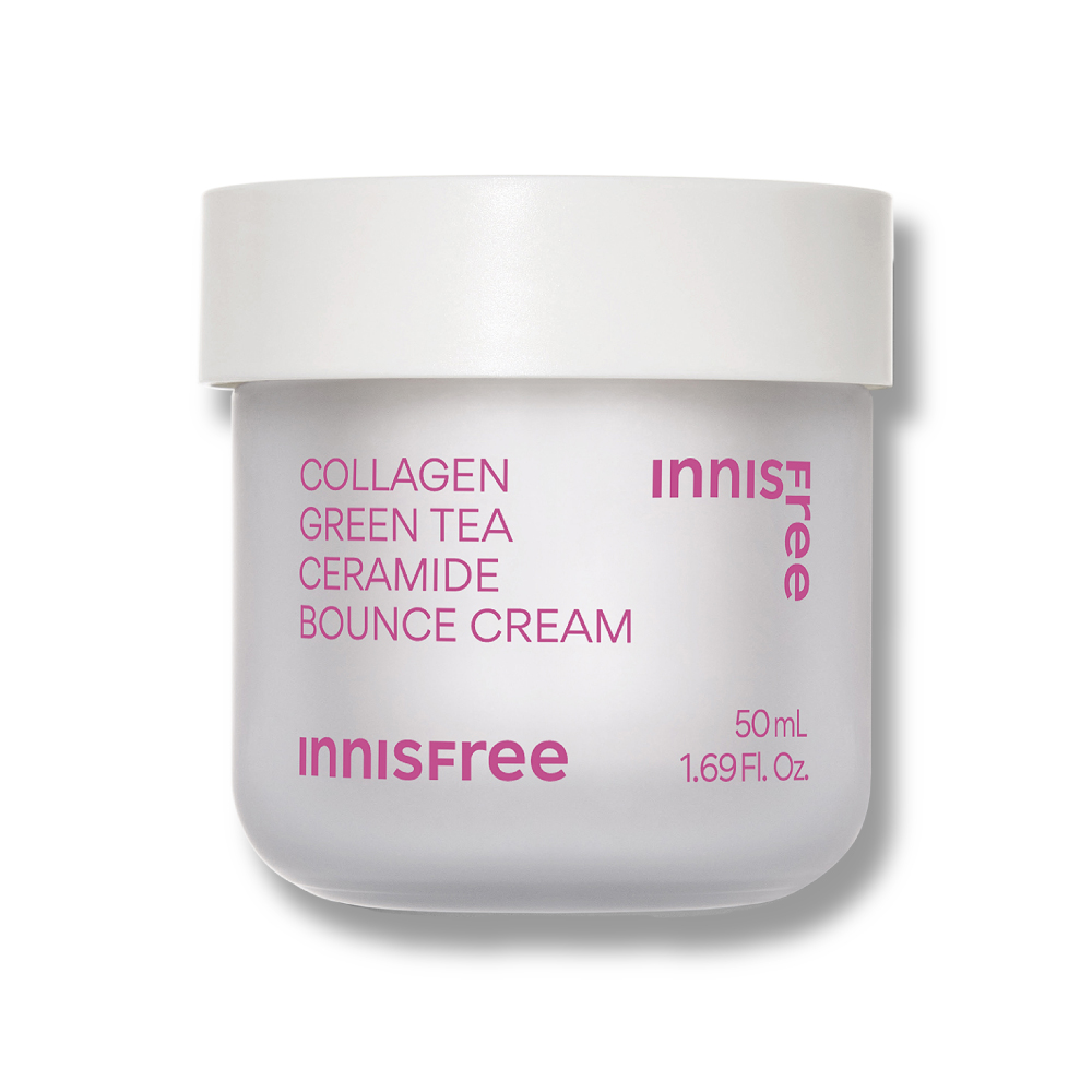 膠原胜肽緊緻澎澎霜 50ml innisfree INNISFREE COLLAGEN GREEN TEA CERAMIDE BOUNCE CREAM