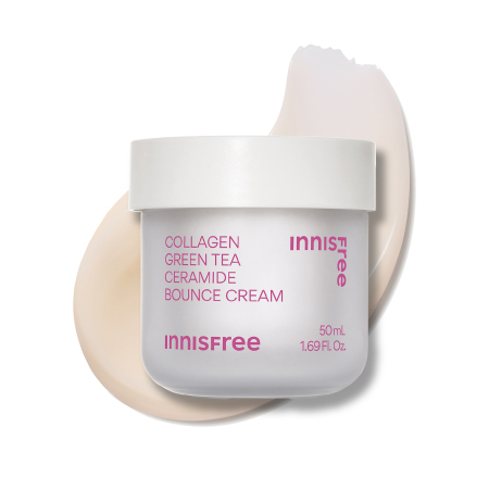 膠原胜肽緊緻澎澎霜 50ml innisfree INNISFREE COLLAGEN GREEN TEA CERAMIDE BOUNCE CREAM