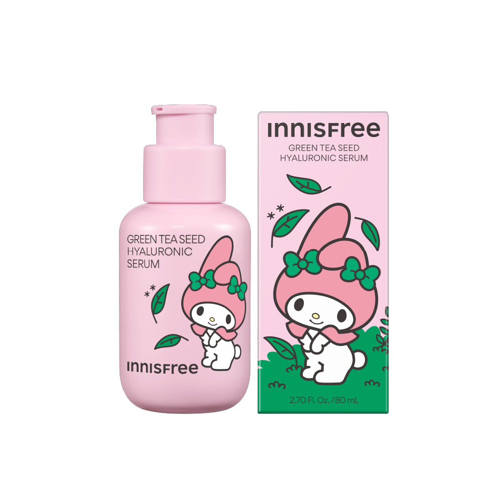綠茶籽玻尿酸保濕精華80ml [美樂蒂限定版] innisfree INNISFREE GREEN TEA SEED HYALURONIC SERUM