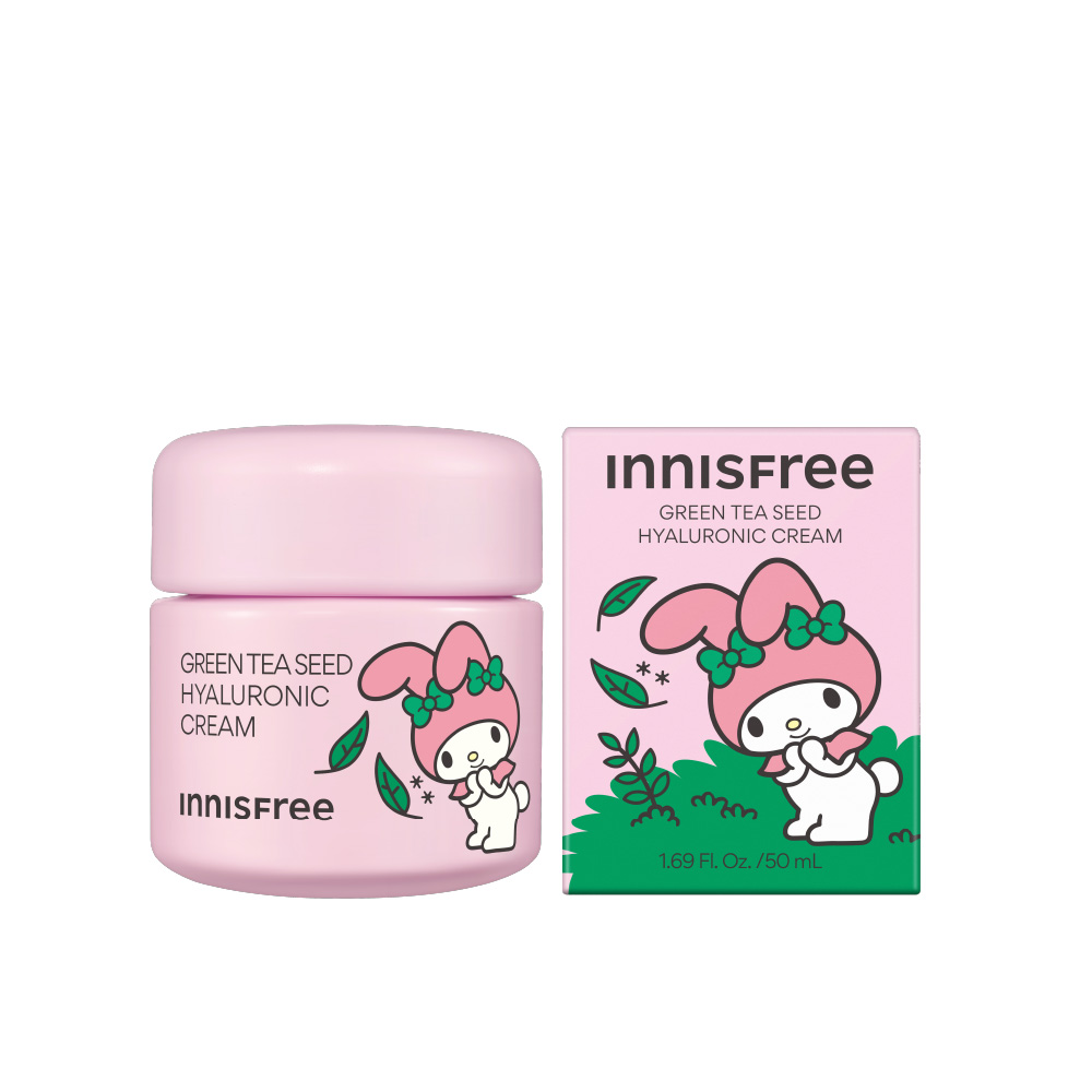 綠茶籽玻尿酸保濕霜 50ml [美樂蒂限定版] innisfree INNISFREE GREEN TEA SEED HYALURONIC CREAM