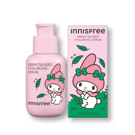 綠茶籽玻尿酸保濕精華80ml [美樂蒂限定版] innisfree INNISFREE GREEN TEA SEED HYALURONIC SERUM