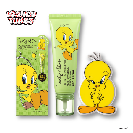 [Tweety限量版] 綠茶保濕防曬組 (防曬50ml+崔弟手機支架) innisfree