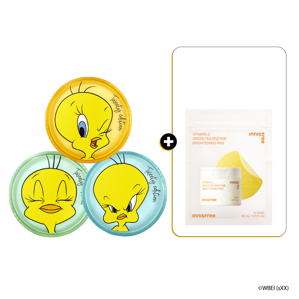 [Tweety限量版] 控油蜜粉3入蒐藏組 innisfree Tweety powder3