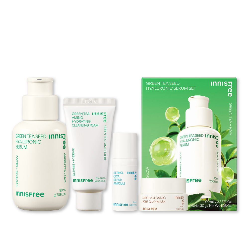 綠茶保濕煥膚清潔組 innisfree IF GT seed serum set(25)