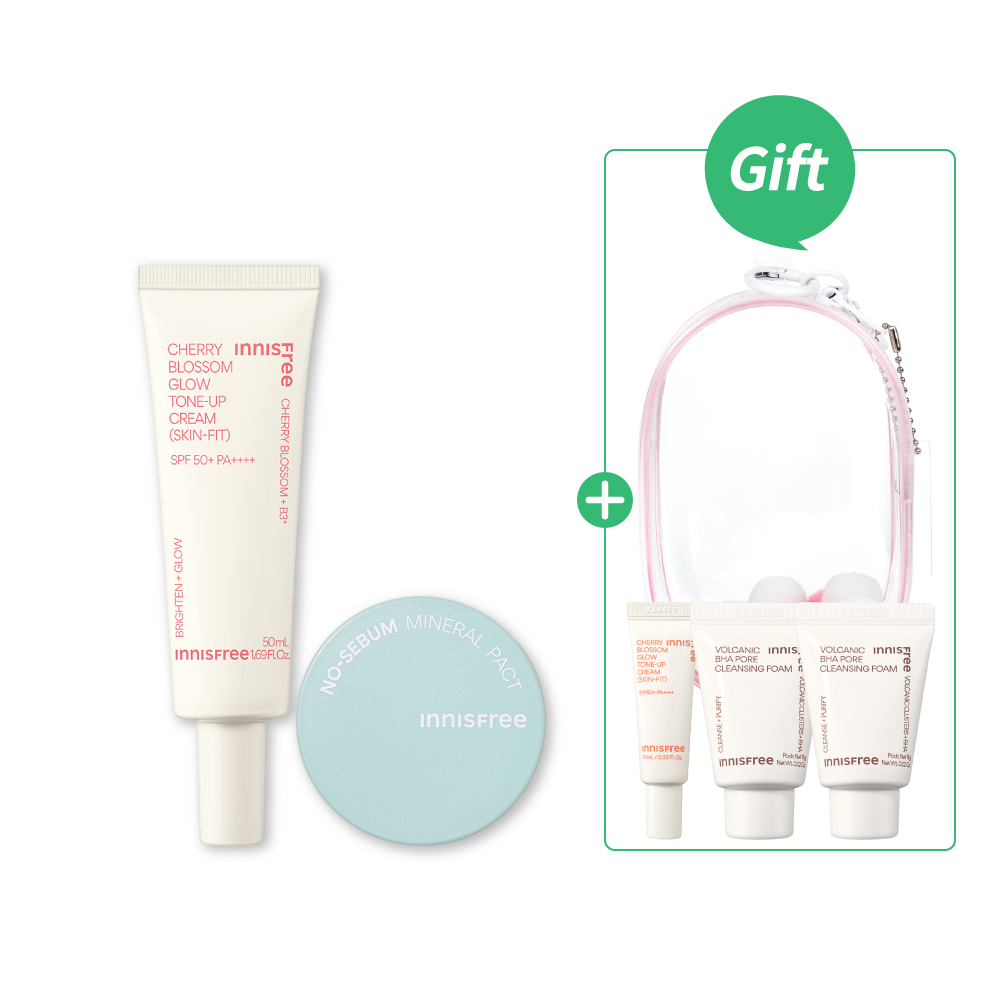 [5月限定] 櫻花蜜粉亮顏控油組 innisfree