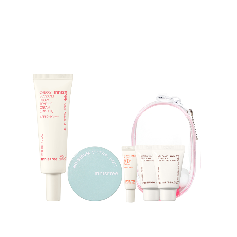 [5月限定] 櫻花蜜粉亮顏控油組 innisfree Cherryb.+powder