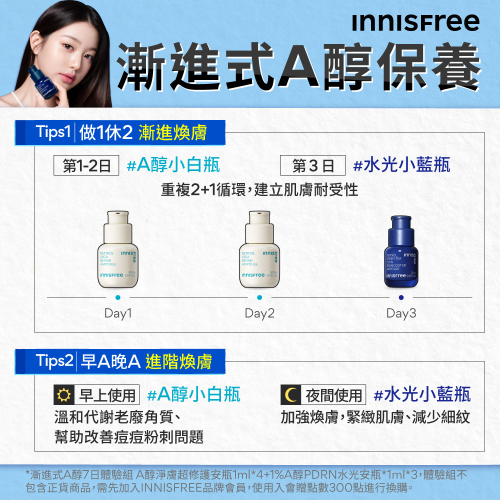 [6月限定] 雙A爆亮水煮蛋肌組 innisfree RCA+PDRN
