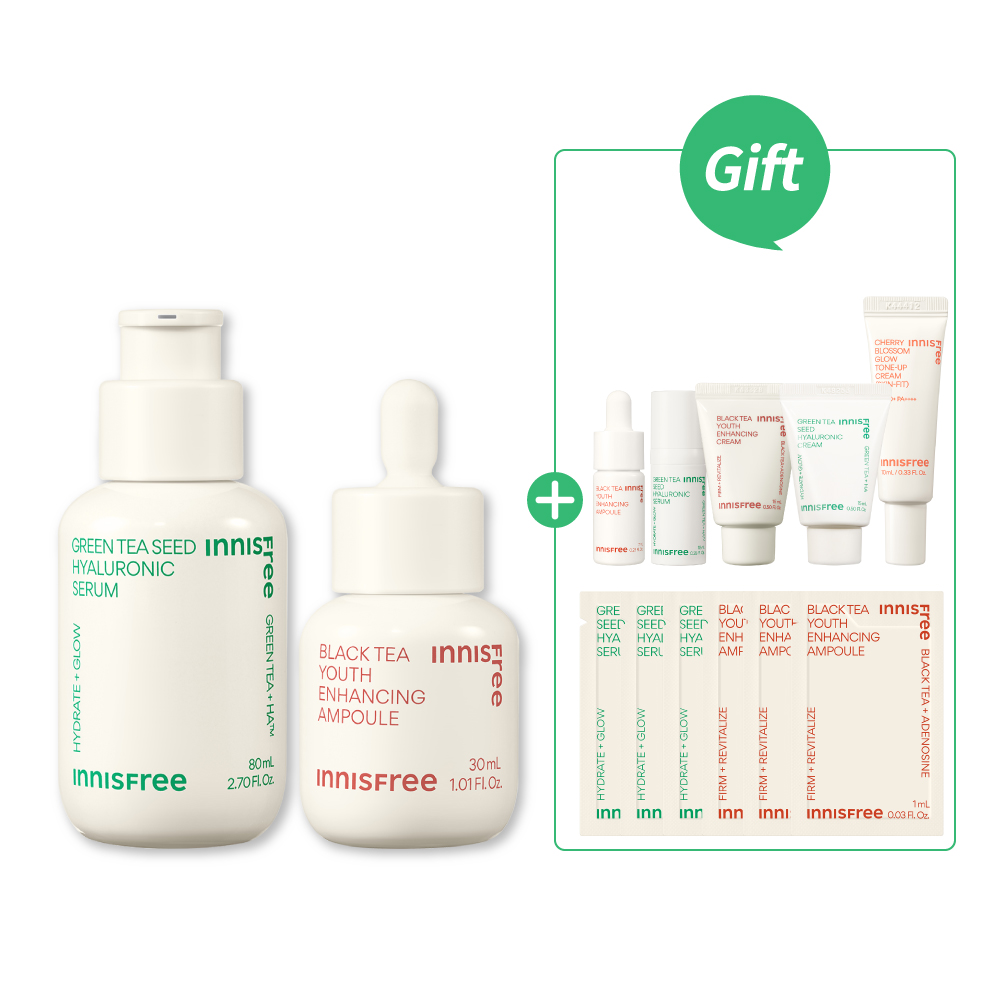 [6月限定] 明星雙茶保濕彈嫩組 innisfree