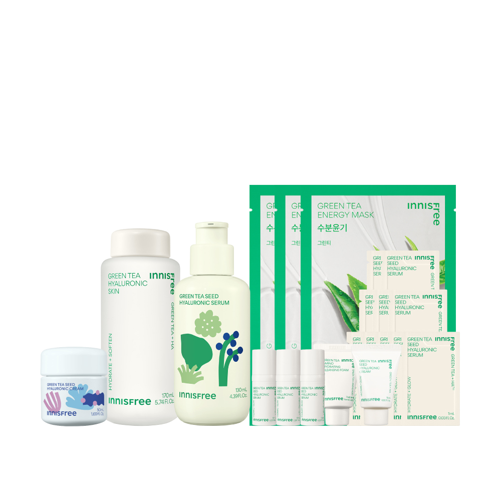 [6月限定] 綠茶家族全方位保濕組 (環保限定版) innisfree GT 3 Steps