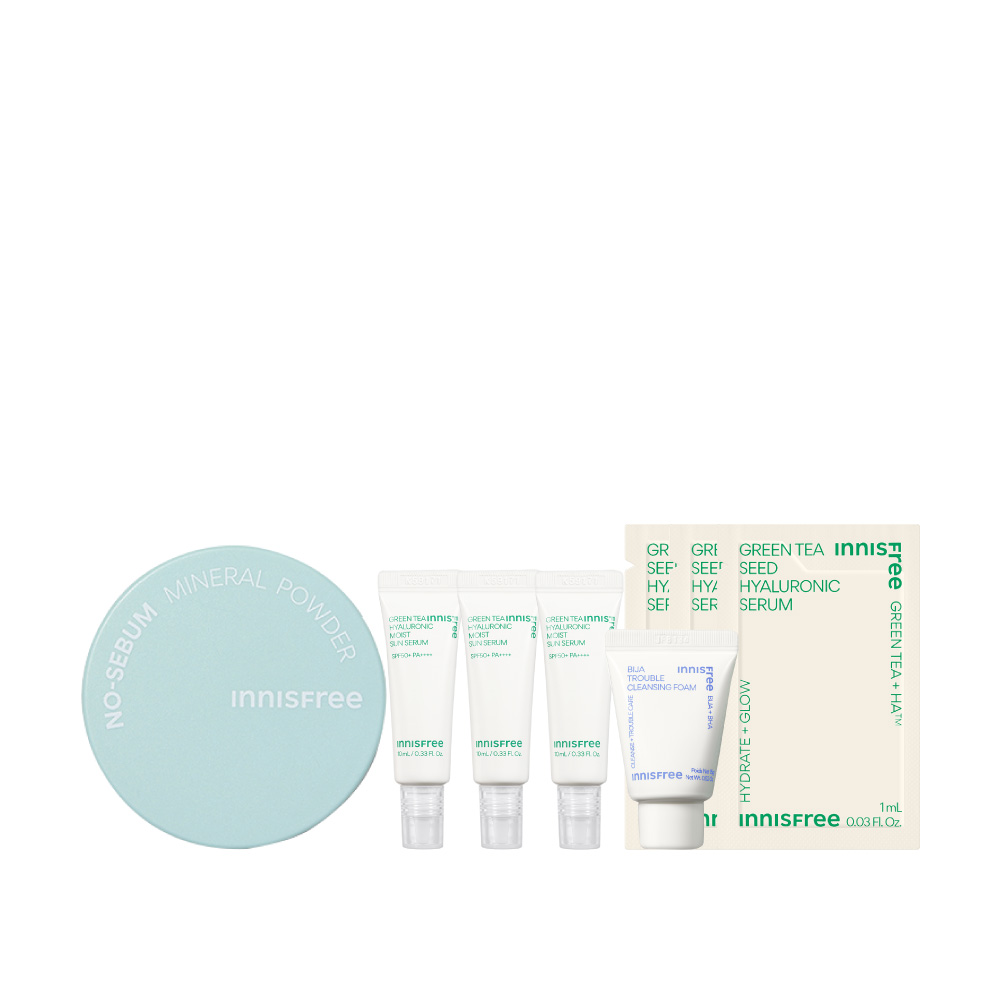 【陪NI去旅行🧳】防曬控油底妝新客組(保濕無色款) innisfree Powder GT Sunscreen Travel Kit