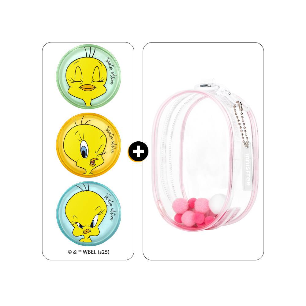 [Tweety限量版] 控油蜜粉3入蒐藏組(贈球球娃包) innisfree Tweety powder3