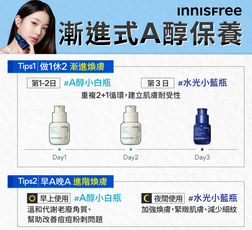 [7月限定] 雙A爆亮水煮蛋肌組 innisfree RCA+PDRN