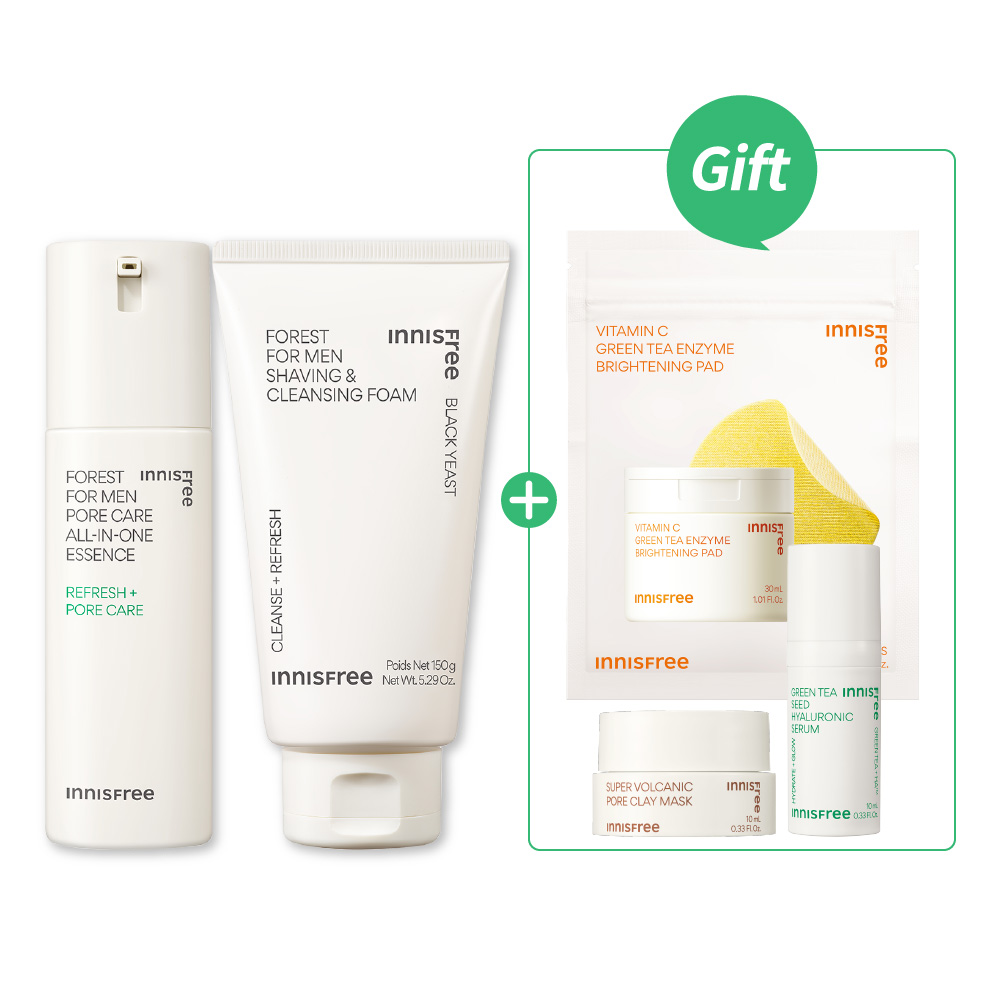 [8月限定] 男士毛孔緊緻保濕2件組 innisfree
