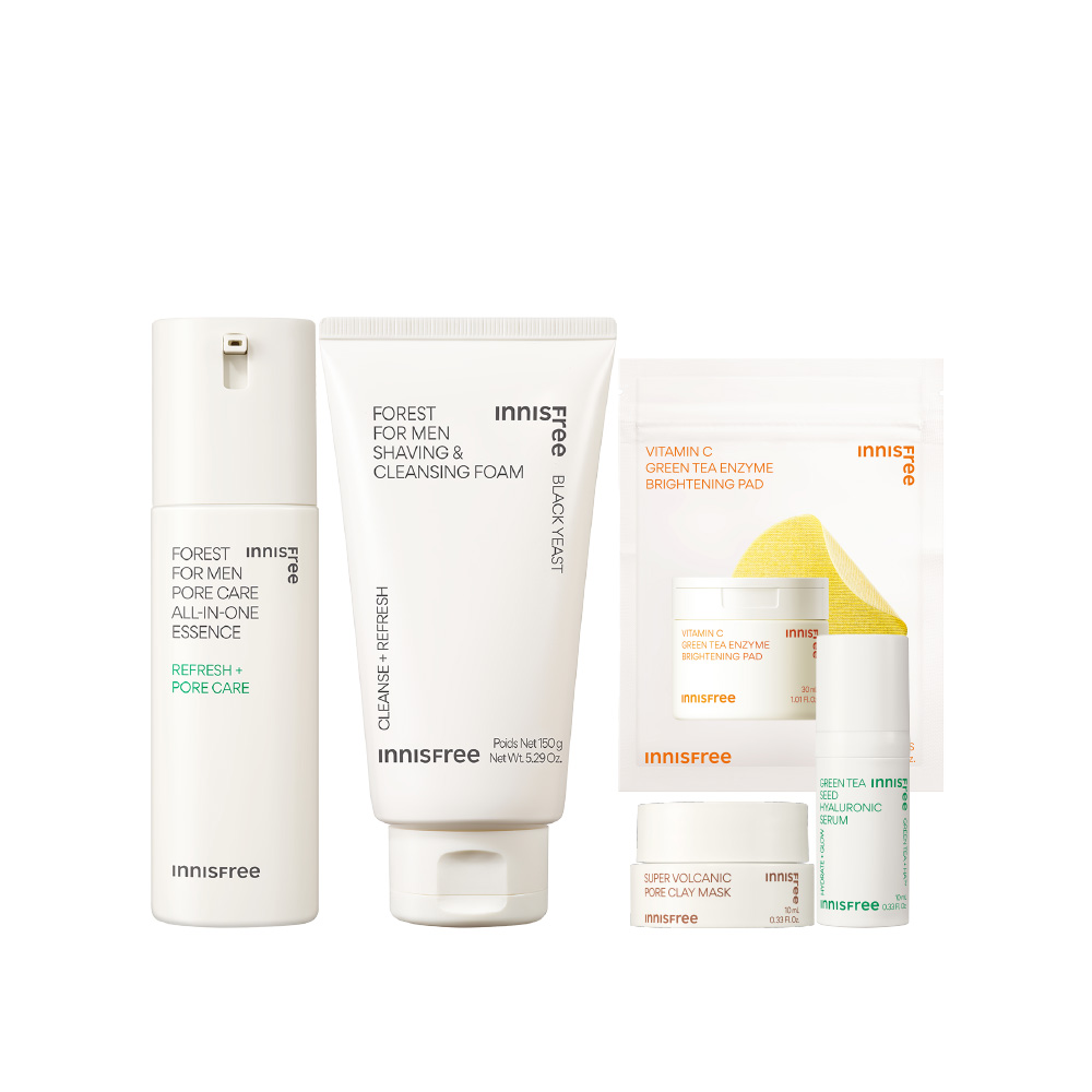 [8月限定] 男士毛孔緊緻保濕2件組 innisfree Men 2 Steps