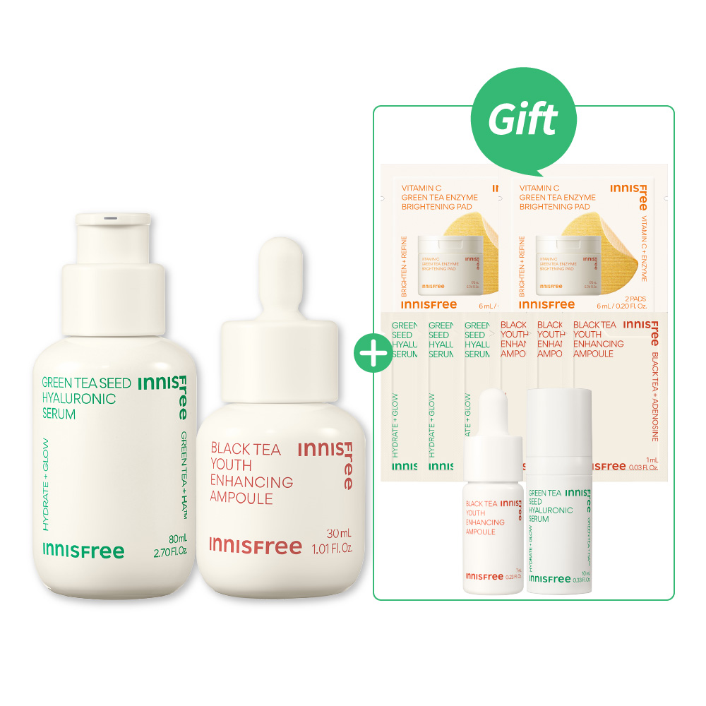 [8月限定] 明星雙茶保濕彈嫩組 innisfree