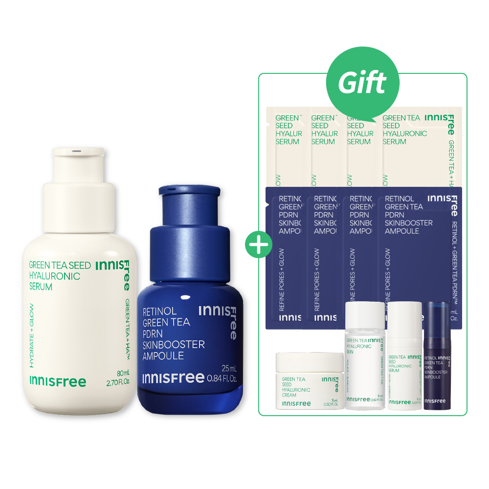 [8月限定] A醇綠茶水光奇肌組(進階版) innisfree