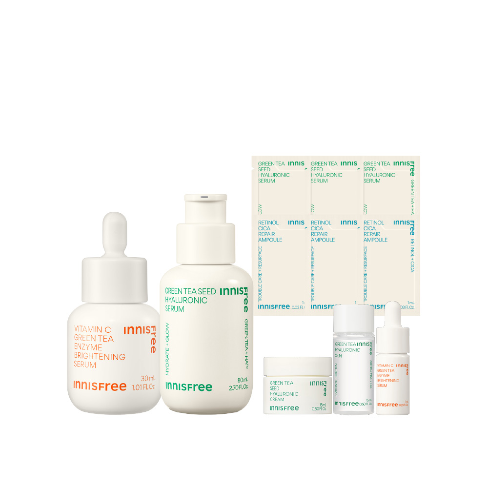 [8月限定] 綠茶維C爆水發光組 innisfree GT+VC set