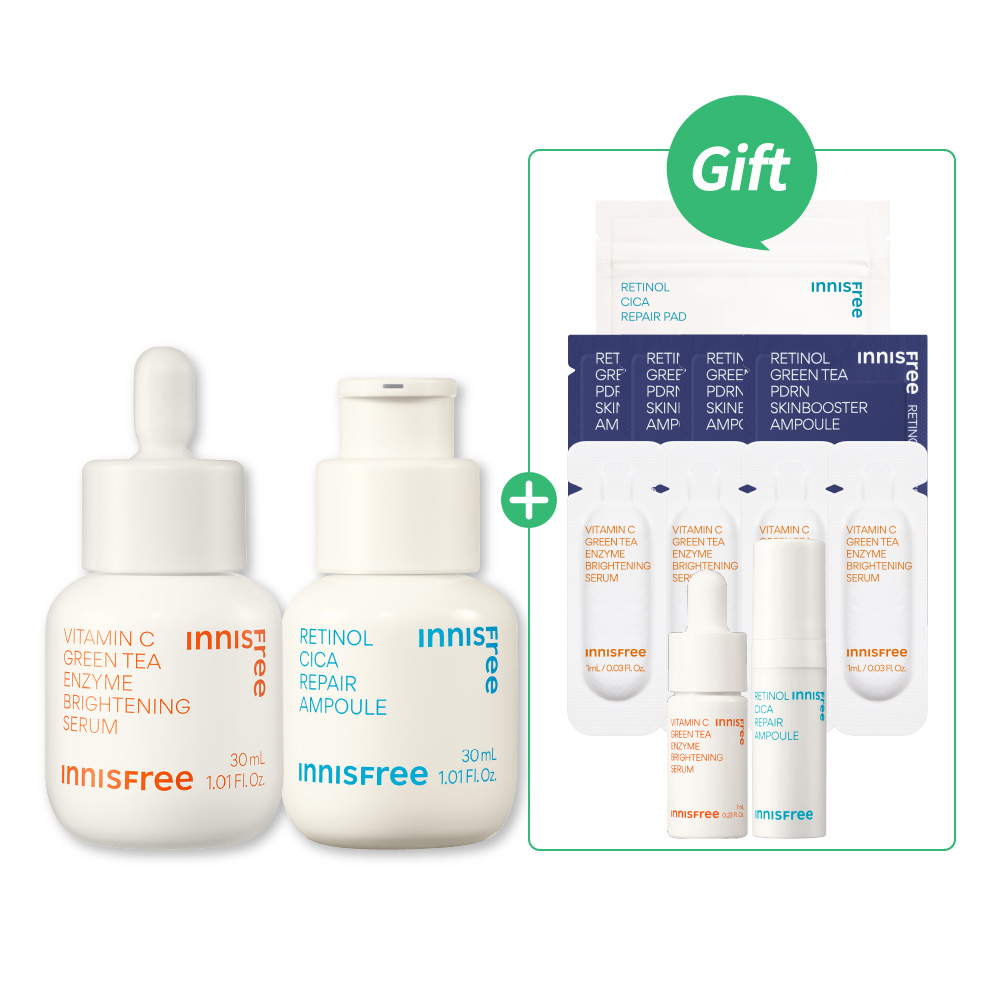 [8月限定] 早C晚A戰痘穩膚組[入門版] innisfree