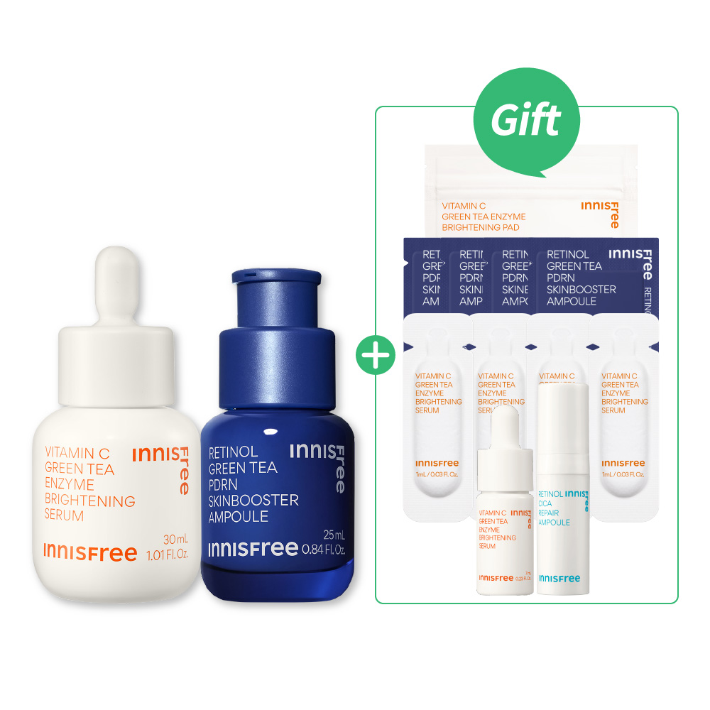 [8月限定] 早C晚A水光抗老組(進階版) innisfree