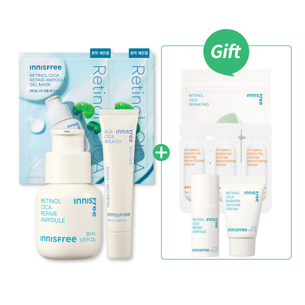 [居家做臉SPA] A醇積雪草穩膚3件組 innisfree
