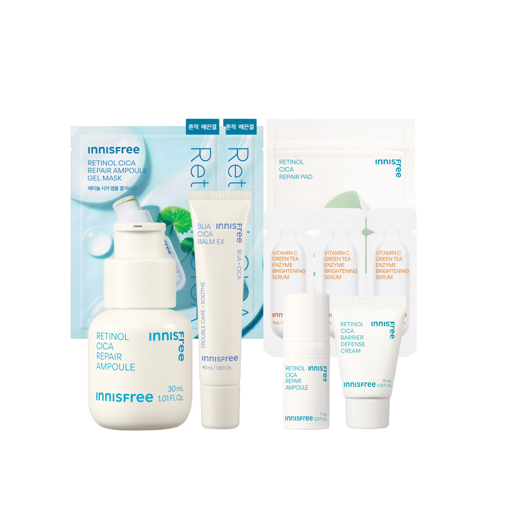[居家做臉SPA] A醇積雪草穩膚3件組 innisfree RCA+Bija balm+MASK
