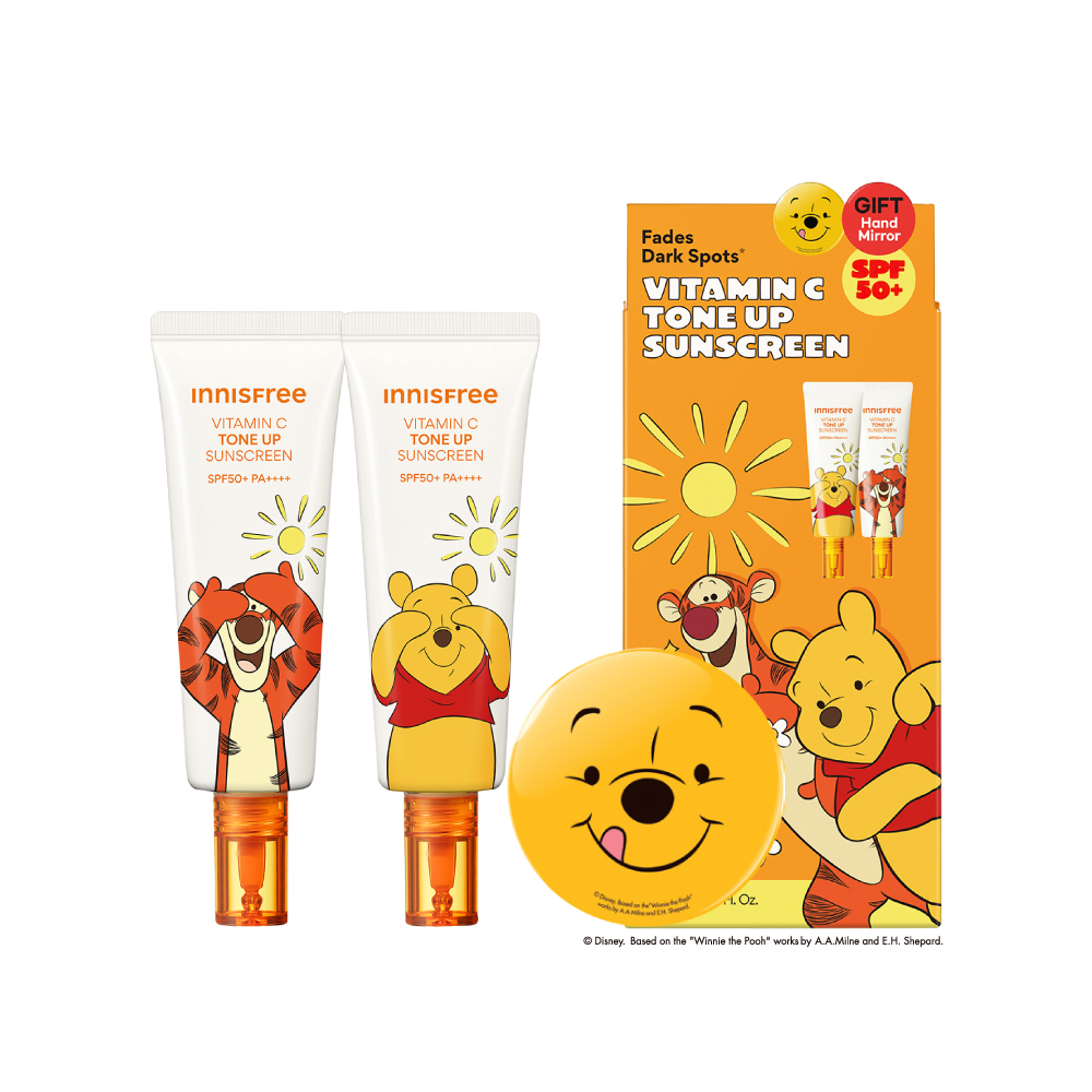 維他命C亮白潤色防曬霜2件組 (小熊維尼限定版) innisfree INNISFREE VITAMIN C TONE UP SUNSCREEN SPF50+ PA+++