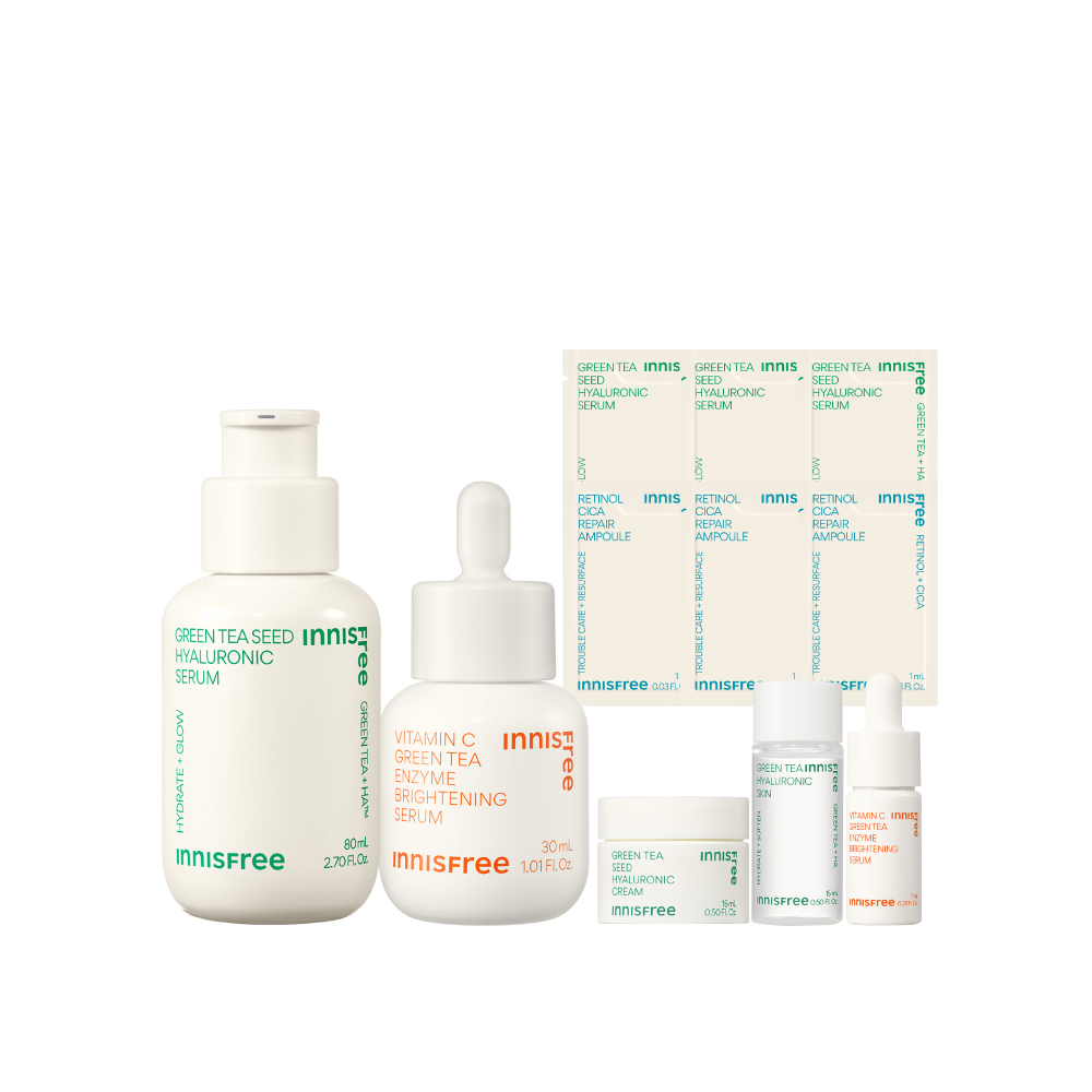 [9月限定] 綠茶維C爆水發光組 innisfree GT+VC set