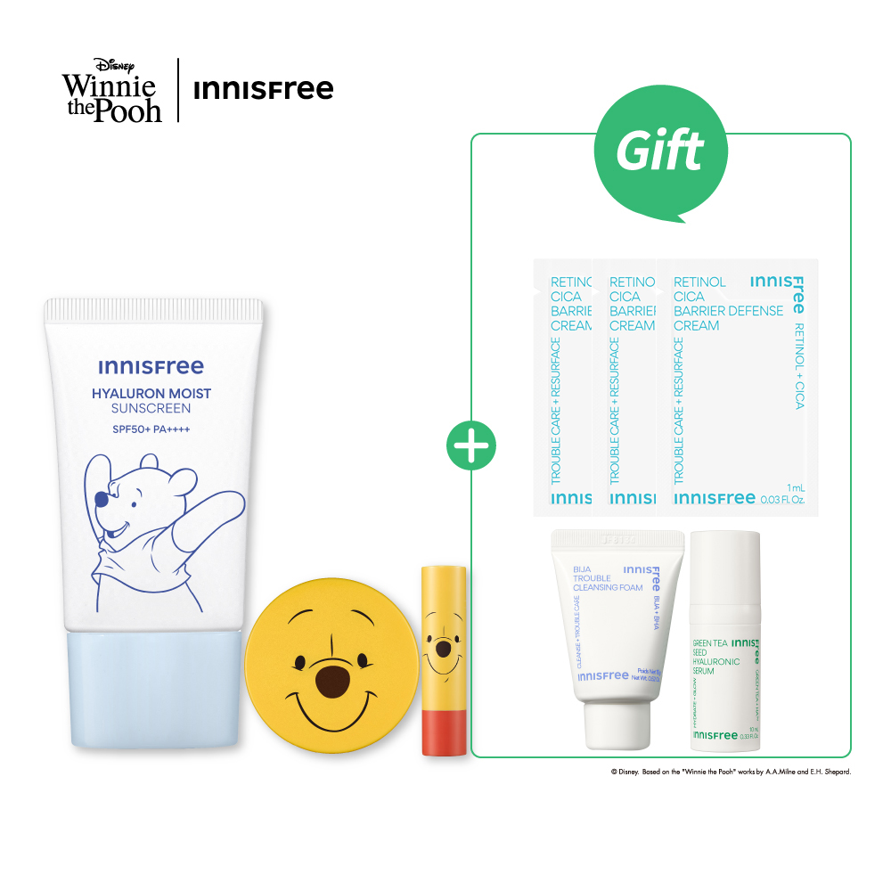 [小熊維尼限定版]維尼保濕防曬蜜粉組 innisfree