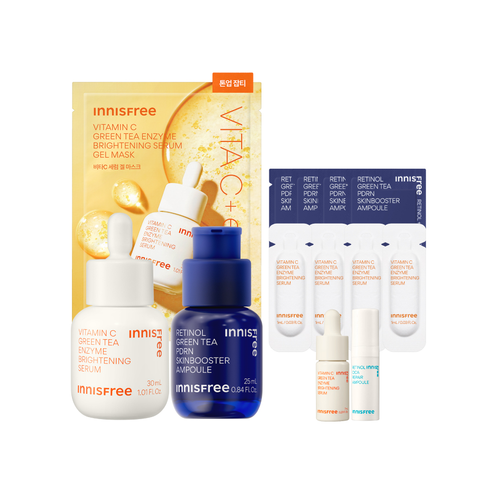 [10月限定] 早C晚A水光抗老組(進階版) innisfree VC+PDRN