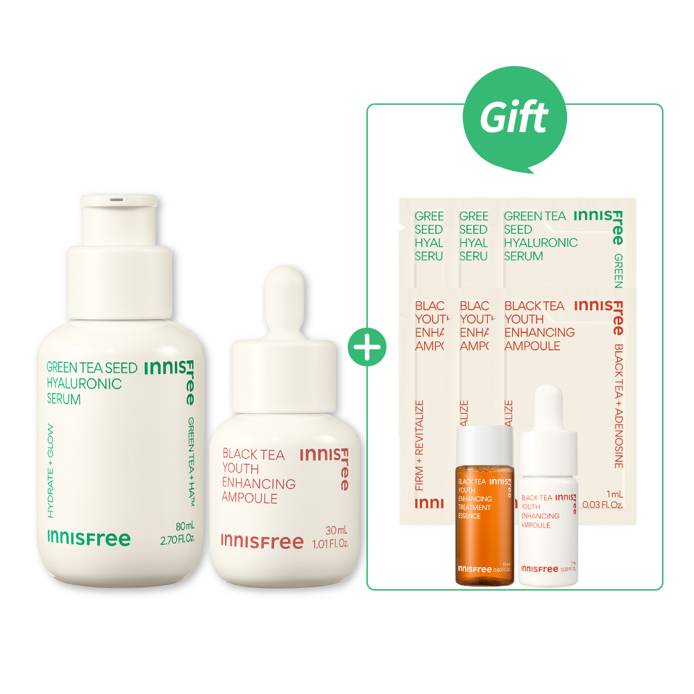 [10月限定] 明星雙茶保濕彈嫩組 innisfree
