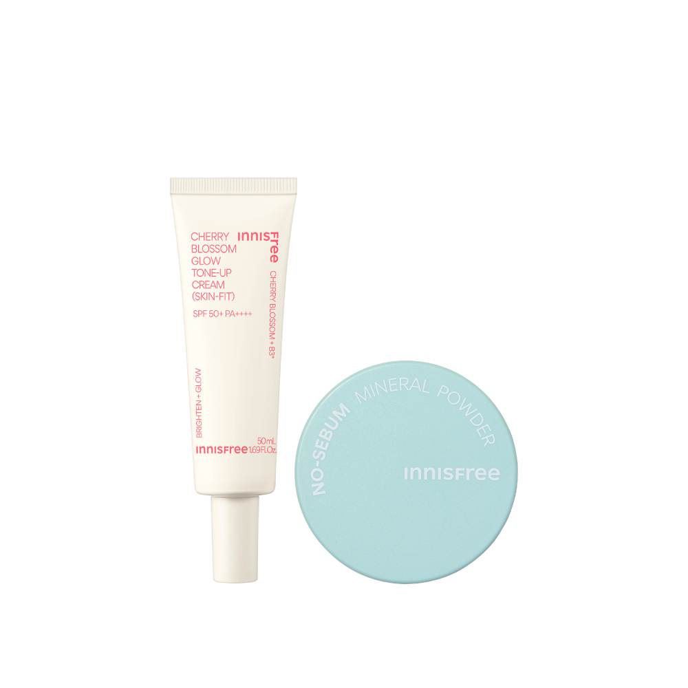 [新客推薦] 櫻花蜜粉亮顏控油組 innisfree Cherry cream+Powder