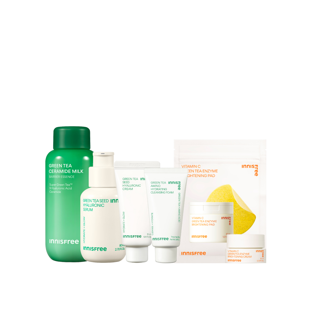 [新客推薦] 綠茶保濕防護雙星組 innisfree GT MILK+SERUM SET