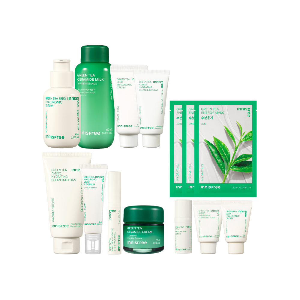 [10月限定] 綠茶牛奶水保養全套組 innisfree GT SET