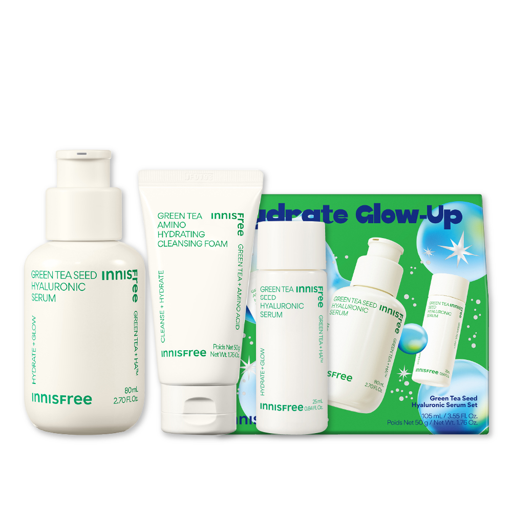 [聖誕限定]綠茶籽玻尿酸保濕精華組 閃耀版 innisfree