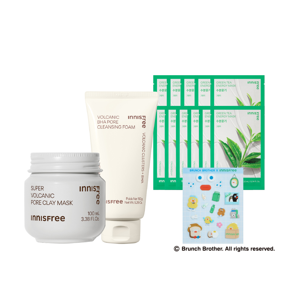 [新客限定]火山泥控油保濕潔淨組 innisfree Vol 3 Steps