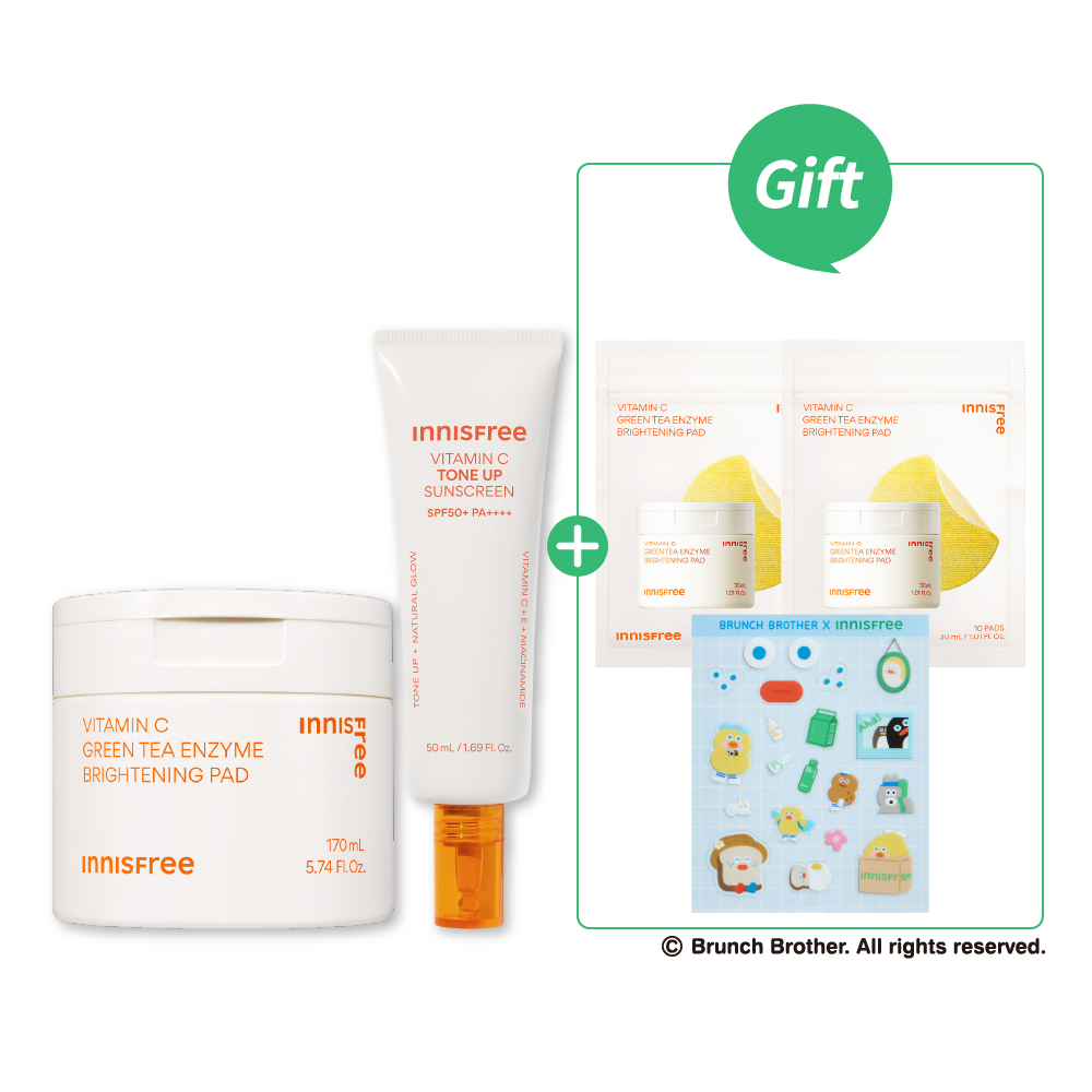 [新客限定]維C淨亮防曬燈泡肌組 innisfree