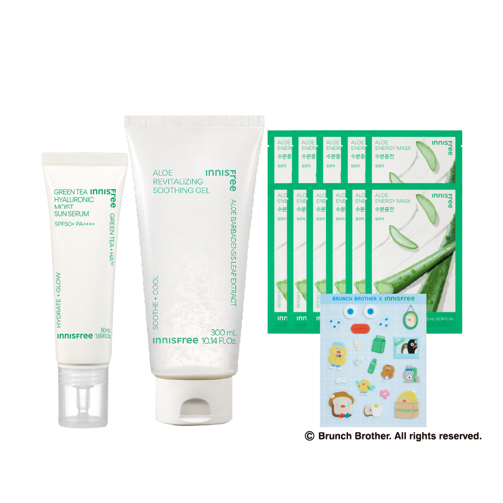 [新客限定]綠茶保濕防曬舒緩組 innisfree GT Sun+Aloe gel