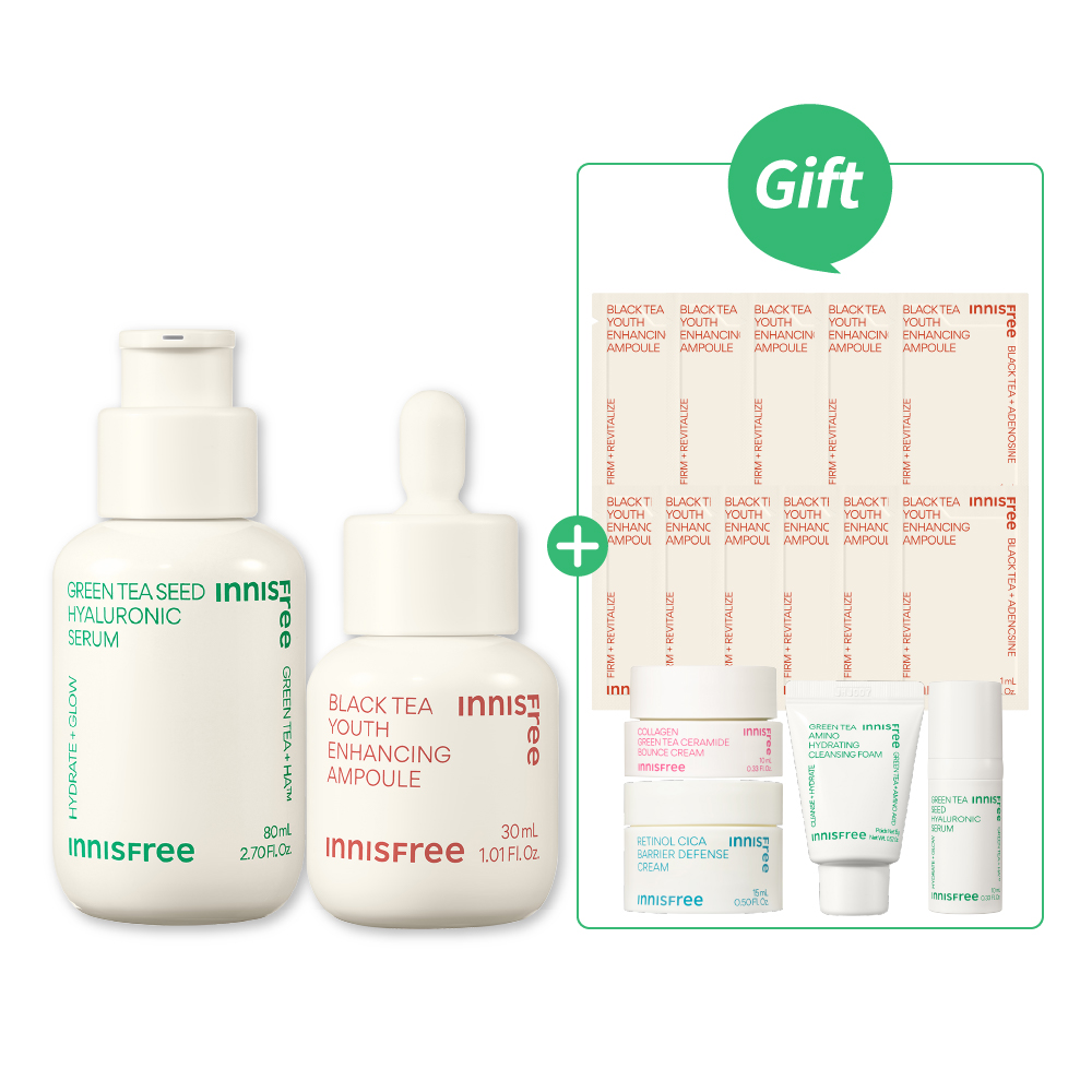 [11月限定]明星雙茶保濕彈嫩組 innisfree
