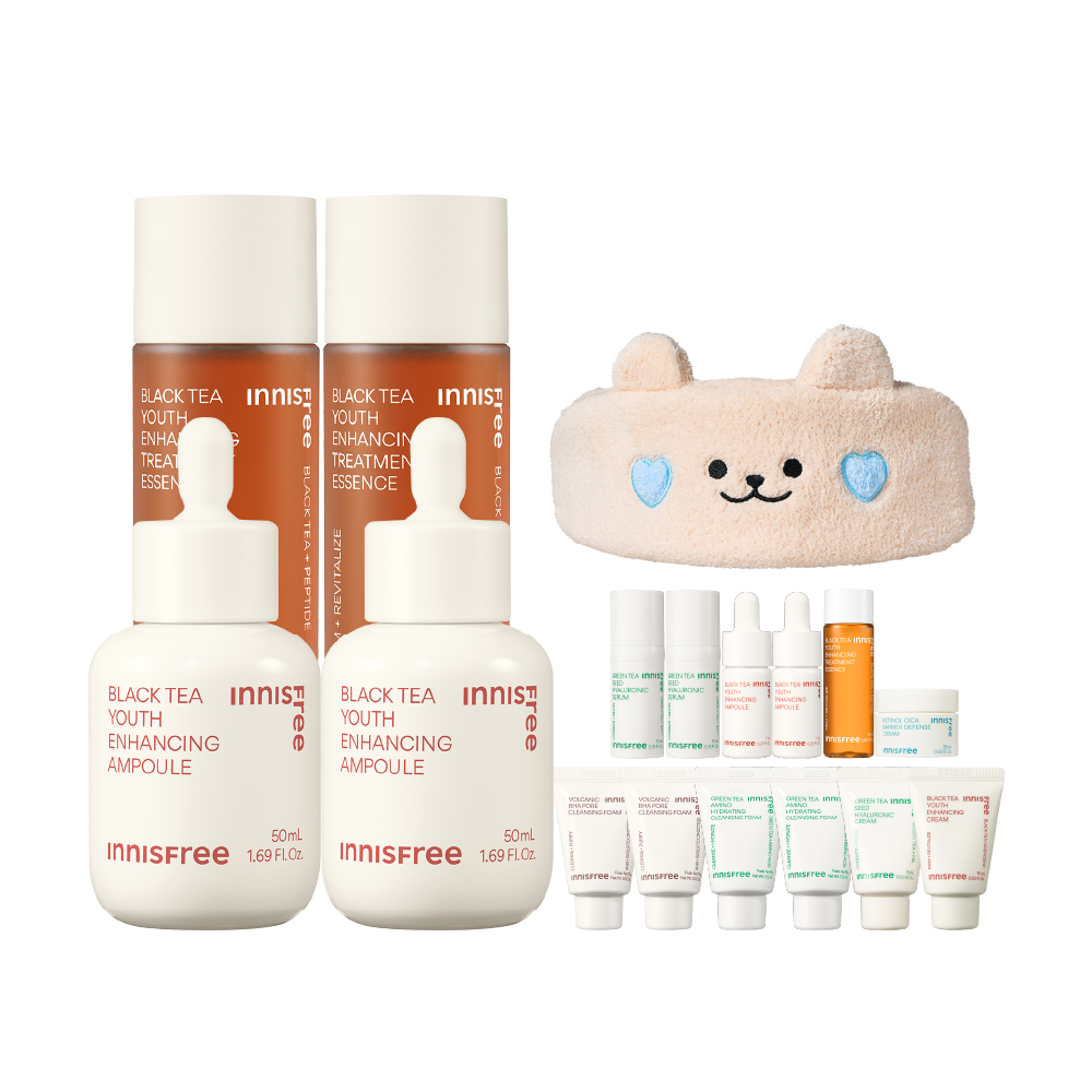 [雙11限定] 紅茶抗初老霸容量安瓶組 innisfree BTE75+BTA50