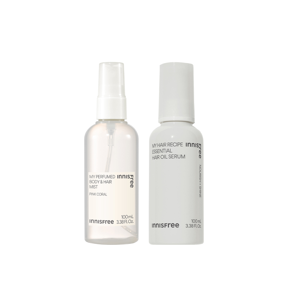 【🎁交換禮物推薦】髮香噴霧精油組(粉紅珊瑚噴霧+修護髮油) innisfree Hair mist+oil