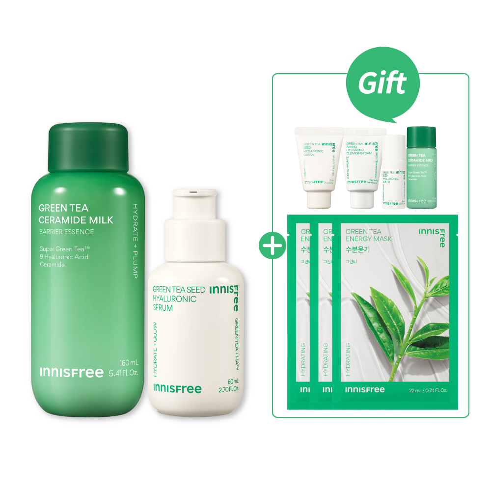 【💖綺綺團購優惠】綠茶爆水牛奶肌組 innisfree