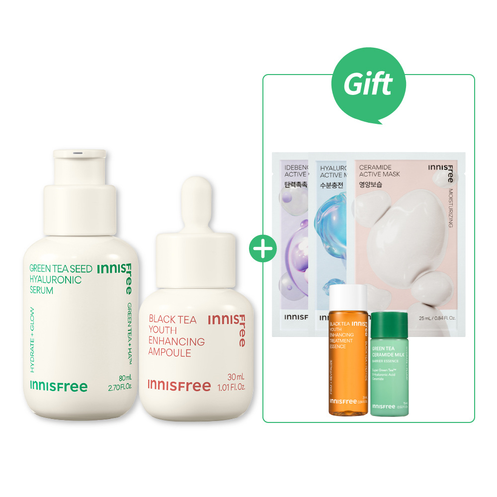 [1月限定]明星雙茶保濕彈嫩組 innisfree