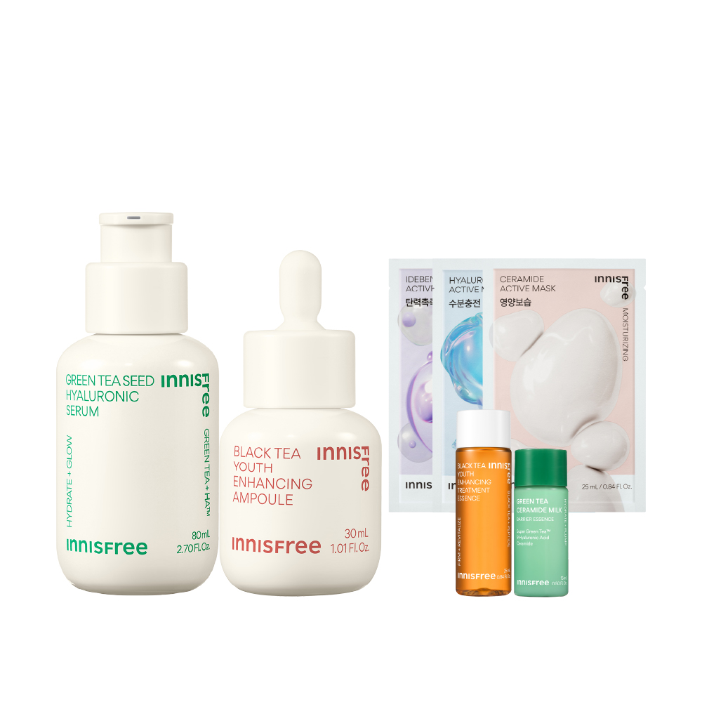 [1月限定]明星雙茶保濕彈嫩組 innisfree GT+BT set