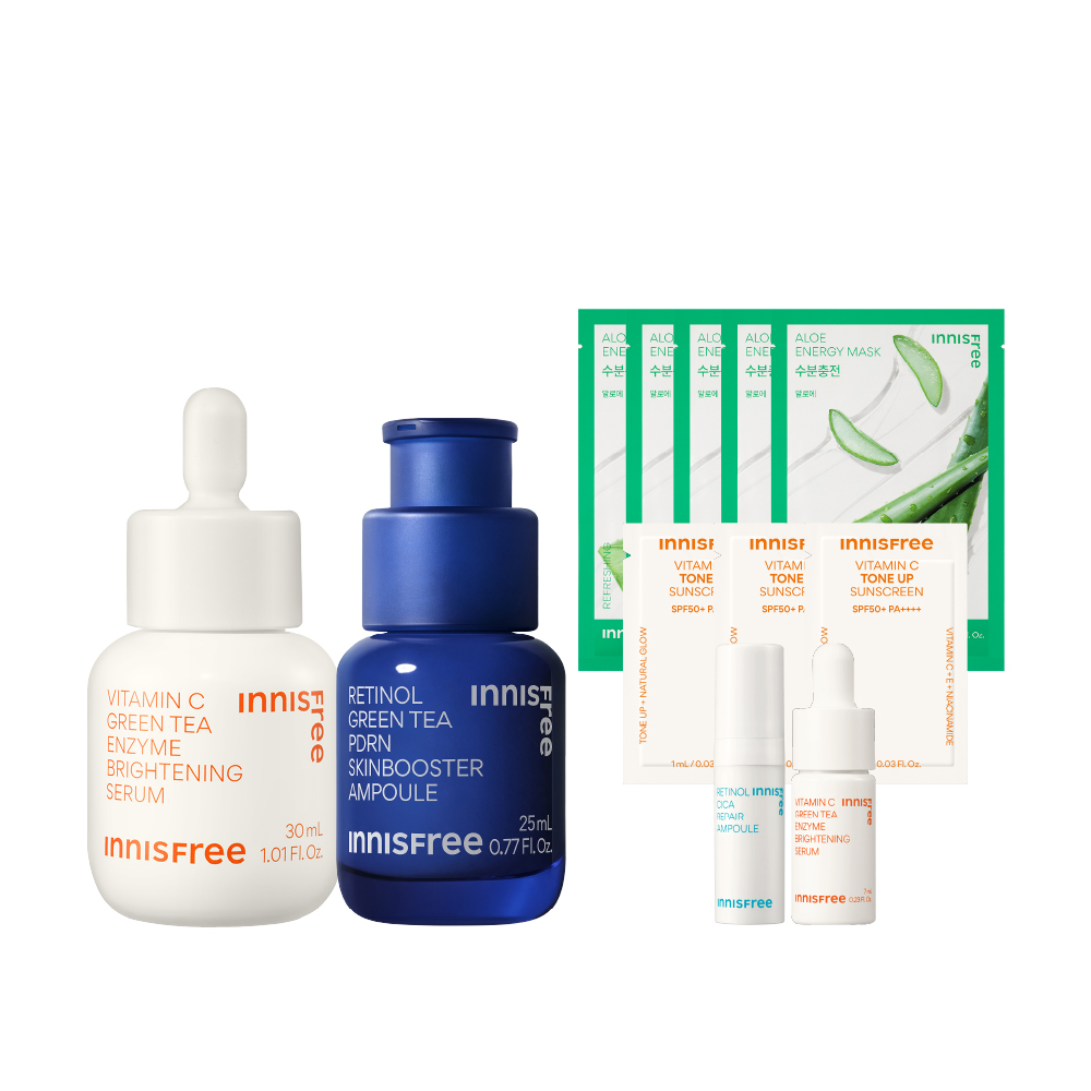 [1月限定]早C晚A水光抗老組(進階版) innisfree VC+PDRN