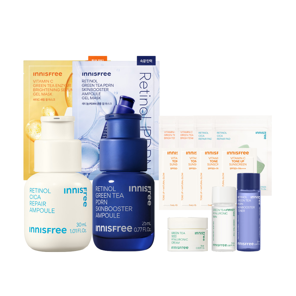 [💙單單限定優惠]雙A水煮蛋肌補水亮膚組 innisfree dan set2