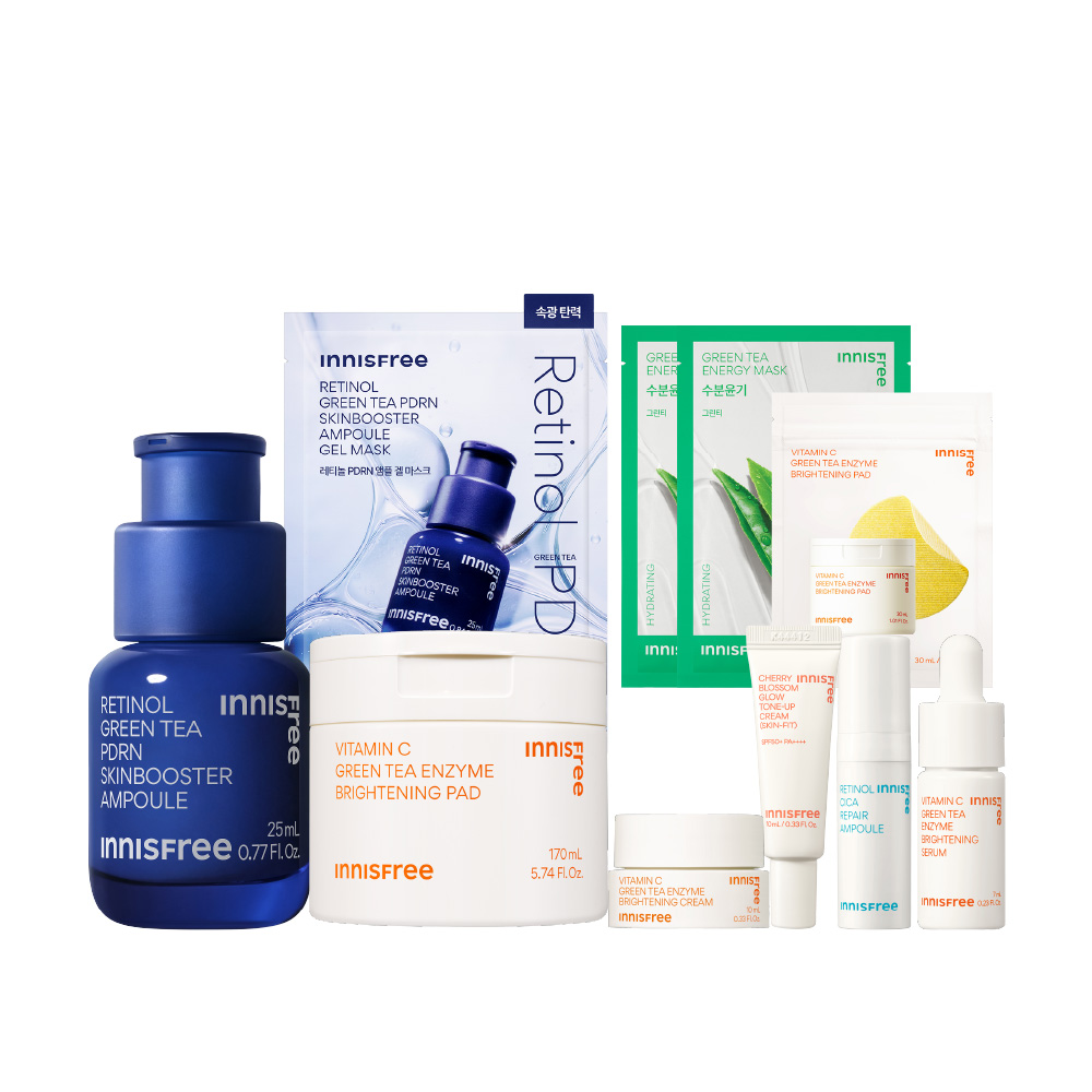 [💙單單限定優惠]早C晚A緊緻亮膚組 innisfree dan set3